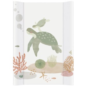 Matelas à langer Rotho Sea Life avec motif de tortues pour commodes à langer.