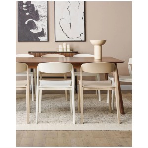 Lot de 2 : Chaises de salle à manger blanches Beliani Somers en polypropylène robuste.