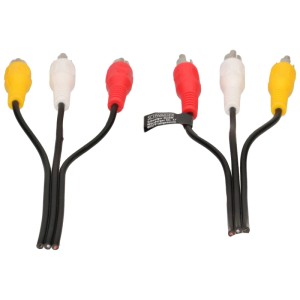 Cavo Schwaiger Cinch video, 5m, nero, con connettori giallo, bianco e rosso per accessori audio.
