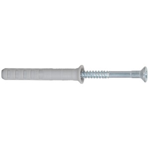 Tassello a chiodo Fischer N 5 x 50/30 S con vite, per montaggio rapido a percussione.