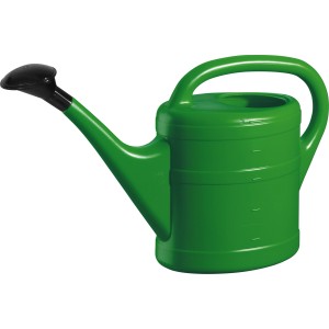 Arrosoir de jardin vert Geli (5 l) en plastique avec embout noir.