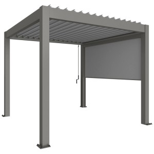 Tenda parasole Biohort misura 3 m, grigio quarzo metallizzato, per coperture patio.