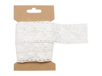 Spitzenband Weiss Breite 40 mm / Länge 2 m