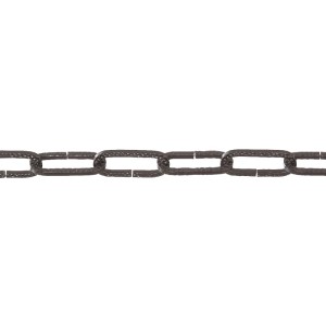 Schwarze, gehämmert Stahl Zierkette (Meterware), Ø 3 mm, von Conacord.