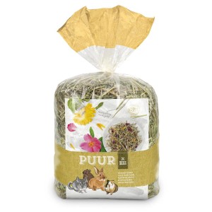Fieno di prato Witte Molen con fiori, confezione da 500g per roditori come conigli e cavie.