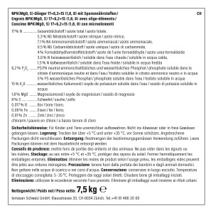 Confezione di fertilizzante per prato a lenta cessione OBI Premium 7,5 kg per prati verdi e folti.