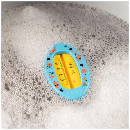 Reer Thermomètre de bain ovale plastique Bleu