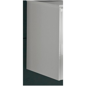 Panneau de finition blanc brillant pour meubles de salle de bain, 50x1,2x45,5 cm.