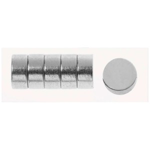 Glorex magneti, 6 magneti rotondi extra forti per l'artigianato.