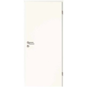 Porta interna, apertura a destra, Bianco Artico, finitura CPL, bordo arrotondato.
