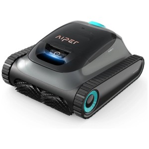 Robot de piscine Aiper Scuba S1 : Robot de nettoyage sans fil avec brosses et entraînement à chenilles.