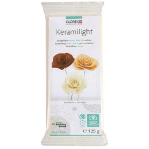 Paquet de pâte à modeler Keramilight, ultra-légère, blanche, 125g. Idéale pour le modelage.