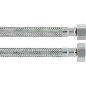 Tuyau flexible de raccordement coudé en acier inoxydable, 14,9 mm (G 3/8) x 300 mm.