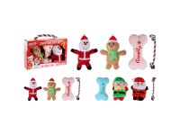 Hundespielzeug-Set Weihnachten Polyester / 4-tlg. Hundespielzeug-Set Weihnachten Polyester / 4-tlg.