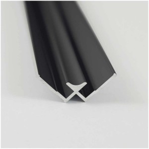 Breuer Eckprofil in Schwarz matt, 255cm, für Duschrückwände.