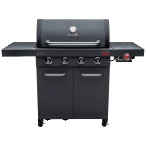 Barbecue a gas Char-Broil Professional Power Edition 4 nero opaco con quattro bruciatori.