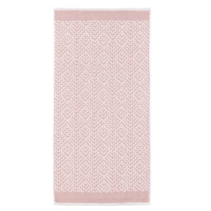Serviette Kleine Wolke Botany rose pastel, 50x100 cm, avec motif jacquard.