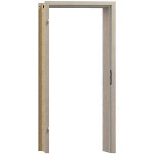 Telaio porta DIN sinistro, CPL rovere platino, 202x75x10 cm, per porte interne.
