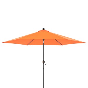 Doppler Marktschirm MyZone Orange mit Knickfunktion, Gartenschirm für sonnige Tage.