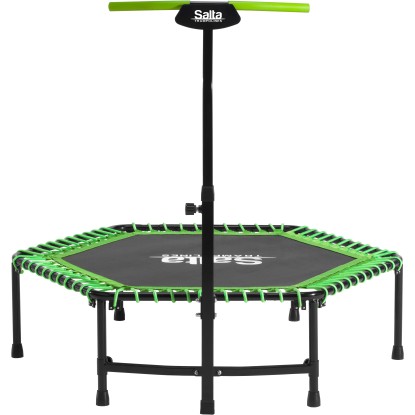 Salta Fitness-Trampolin Schwarz-Grün Ø 128 cm mit Griffstange