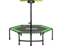 Salta Fitness-Trampolin Schwarz-Grün Ø 128 cm mit Griffstange