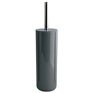 Ensemble WC MSV Inagua gris foncé avec manche en acier inoxydable. Brosse WC pour salle de bain.