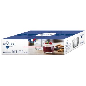 La Rochere stampini Délice, set da 6, vetro trasparente, 10 cl, ideali per dessert.