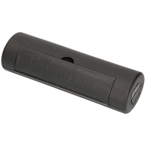 Safety-Box S IP44 nera per distribuzione elettrica esterna, protezione connessioni.