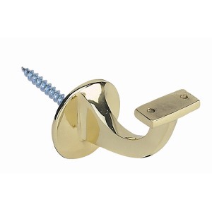 Support de main courante en laiton poli, lot de 2 accessoires de main courante avec vis.