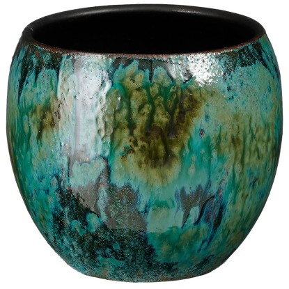 Mica Decorations Topf Loren Terrakotta Blau Ø 17 cm / Höhe 16 cm