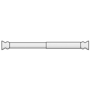 Barre de douche télescopique Wenko blanche extra forte en aluminium, longueur 110-245 cm.