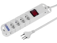 Steba-Steckdosenleiste 4 x T13 3 m mit Kinderschutz und Reset-Schalter