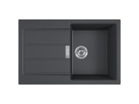 Franke Spüle Sirius SID 611-78 Tectonite Schwarz (HxBxT) 200 x 780 x 500 mm