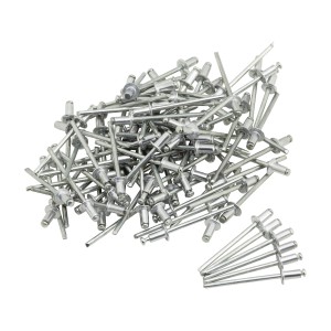 Rivetti ciechi LUX argentati 3x6 mm, adatti per pinze, in alluminio e acciaio.