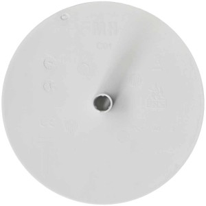 Rosace de plafond gris clair, 98x3 mm, sans halogène, pour installation de lampe.