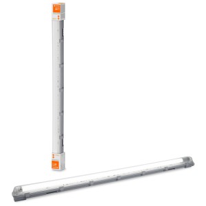 Luminaire étanche LED Ledvance Submarine, 126cm, avec détecteur de mouvement. Idéal pour caves et garages.