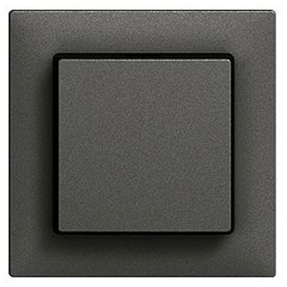 Feller Druckschalter Frontplatte EdizioDue Schwarz