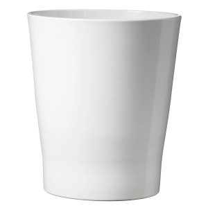 Cache-pot pour orchidée Merina blanc brillant, Ø 14 cm, hauteur 15 cm. Élégant pot pour orchidées.