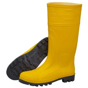 Bottes de sécurité jaunes Gebol Profi S5 en caoutchouc avec embout en acier, taille 46.