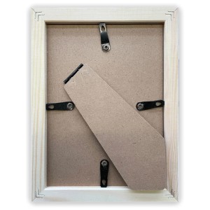 Retro della cornice Oecoline in legno naturale 10x15 cm.