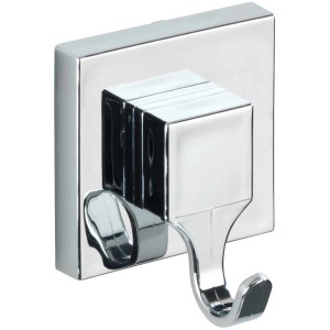 Wenko Ganci a muro Vacuum-Loc Quadro Set da 2, cromato, per bagno e cucina.