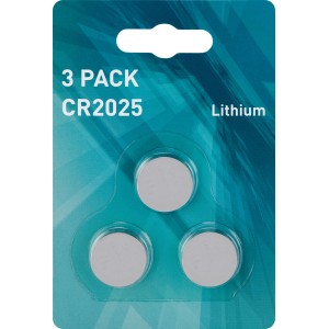 Confezione da 3 batterie a bottone al litio CR2025 per orologi, calcolatrici e altro.