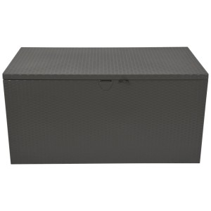 Box per cuscini Spacemaker in metallo grigio quarzo, ideale per riporre in giardino o sulla terrazza.
