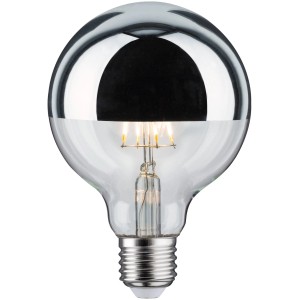 Ampoule LED Paulmann, 6,5W, E27, tête miroir argentée pour systèmes de rails.
