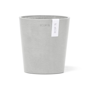 Pot pour orchidées Ecopots Morinda, blanc-gris, 14 cm. Idéal pour les orchidées et les herbes aromatiques, pour l'intérieur et l'extérieur.