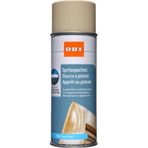 OBI Spritzspachtel Spray, beige matt, 400ml Dose zum Ausgleichen von Unebenheiten.