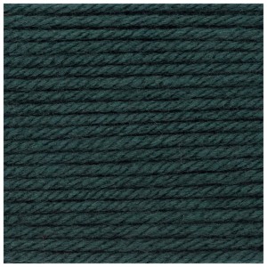 Laine à tricoter Rico Design Chunky en fibres mélangées couleur lierre, épaisseur 6 mm, pelote de 100 g.