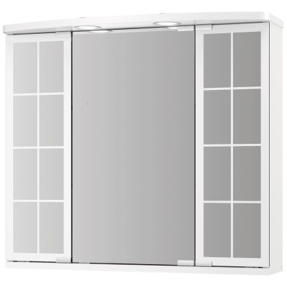 Jokey LED-Spiegelschrank Landhaus Binz Weiss (HxBxT) 60 x 67,4 x 22 cm