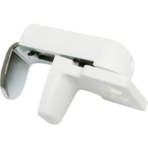 Supporto a morsetto bianco Gardinia Concept per tende plissettate, senza fori.