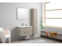 Hochschrank Best glänzend lackiert Wolkee Grau (HxBxT) 160 x 30 x 27 cm